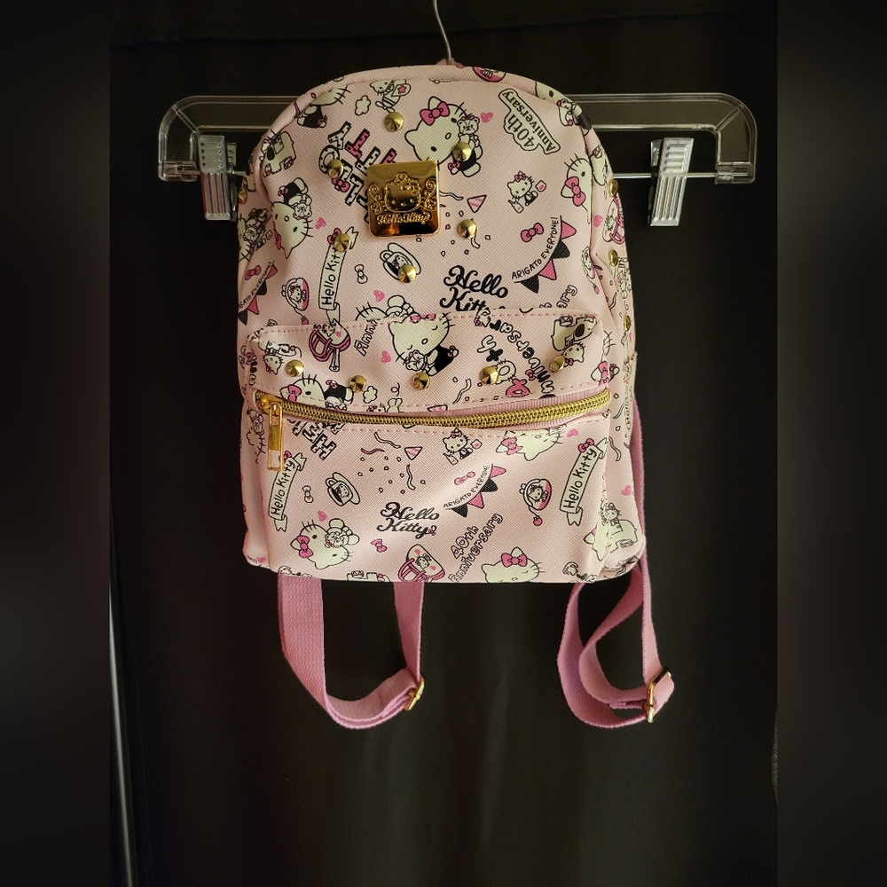 Hello Kitty 40th Anniversary Mini Backpack NWOT Sanrio Collectible Studded Bag